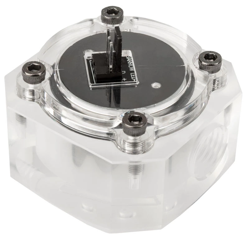 Durchflussmesser Barrow SLFV1-RGB ARGB Acryl Inline für individuelle Wasserkühlungskreisläufe
