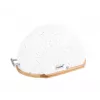 Brotkasten Maestro MR-1678G oval, Kunststoff und Bambus, 350×200×250 mm, verschiebbarer weißer Deckel