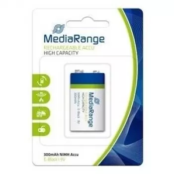 Wiederaufladbare Batterie MediaRange MRBAT124 9V Nickel-Metallhydrid