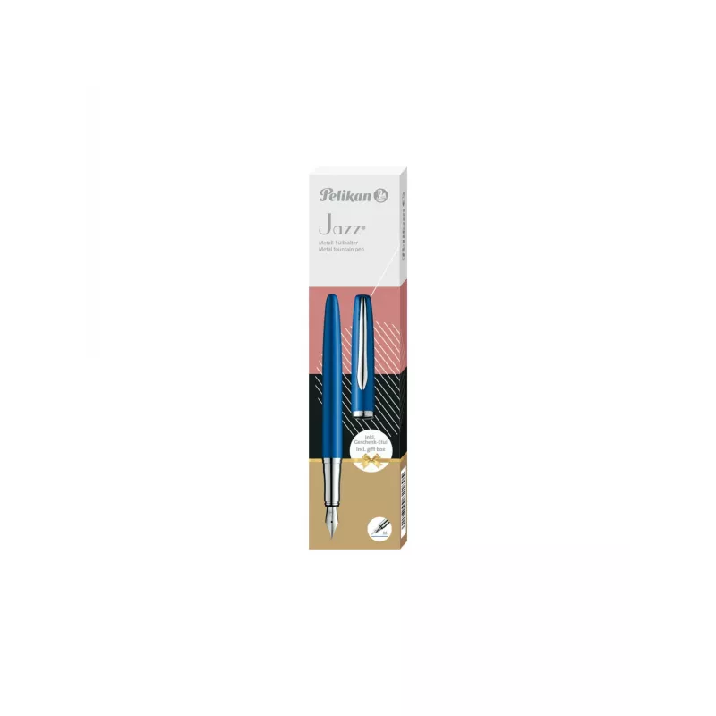 Pelikan Jazz Noble Elegance P36 Füllfederhalter Patronenfüllsystem Blau Silber