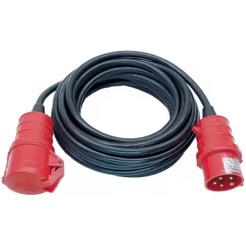 Brennenstuhl H07RN-F 5G1,5 - Power Extension Kabel - IEC 60309 16A (W) to IEC 60309 16A (M) - AC 400 V - 10 m - Schwarz