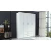 Topeshop ROMANA 160 BIEL KPLB bedroom wardrobe/closet 11 shelves 4 Tür(s) weiß