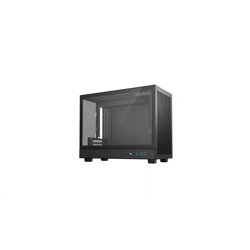 Computergehäuse DeepCool CH160 PLUS Small Form Factor SFF ATX/mATX, gehärtetes Glas, USB-C, Schwarz