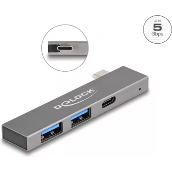 DeLOCK 3 Port schlank USB Hub DeLOCK USB Type-C 5 Gbps 2 x Type-A