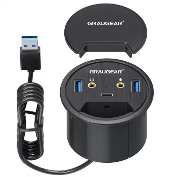 USB Hub GRAUGEAR G-THUB-AU-60 USB 3.2 Gen 1 Type-A Schwarz