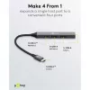 Goobay Slim 4-Port USB-Hub, USB-C™ auf USB-C™/USB-A, USB 3.2 (74459)