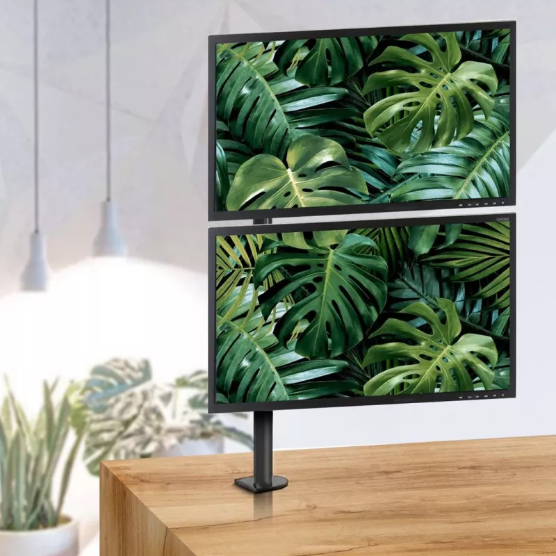 Maclean TV-Halterung 13-27 Zoll MC-966 (Tisch, 27), Monitorständer, Schwarz