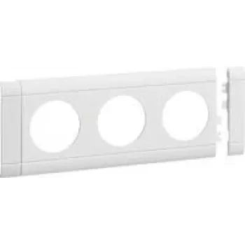 HAGER GB080309016 Abdeckplatte Dreifach-Steckdose stapelbar halogenfrei (GB080309016)
