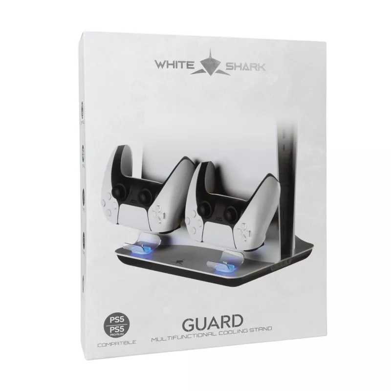 Kühlpad White Shark Guard-2 für PS5 mit integrierter Ladestation (Modell PS5-05102V2)