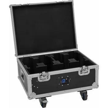 Flightcase Roadinger 31005247 für 4× AKKU MBT-3 mit Rollen und integrierter Ladefunktion