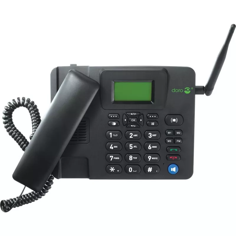 IP-Telefon Doro 4100H Schwarz Kabelgebundenes Mobilteil LCD 128x64 500 Einträge