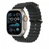Band Apple 49mm Schwarz Ocean Band Extension Natural Titanium Finish