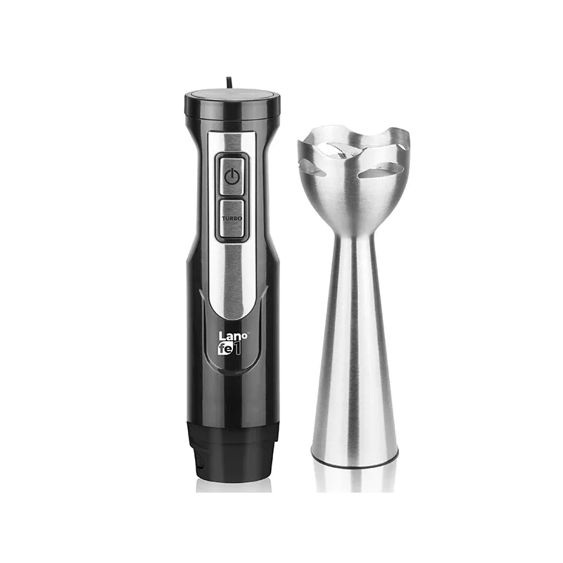 Hand-Stabmixer LAFE BRK-003A, 800 W, schwarz/silber, Edelstahlklinge, 0,6-L-Schüssel, 0,5-L-Krug