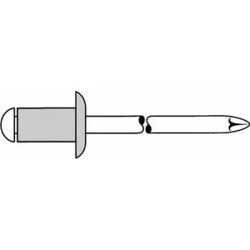 Blindniet GESIPA 1455055 Al/A2 5×25 mm, Klemmbereich 15,0–20,0 mm, Packung mit 250 Stück
