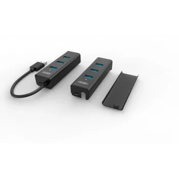 UNITEK Y-3089 Interface Hub USB 3.2 Gen 1 (3.1 Gen 1) Type-A 5000 Mbit/s Schwarz