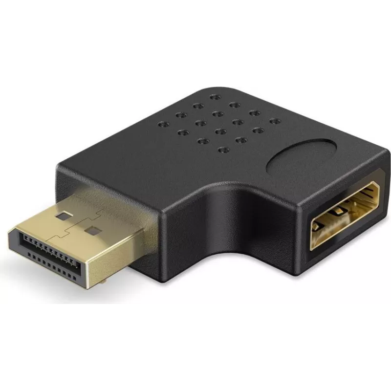 Goobay DisplayPort Winkeadapter 90° rechts schwarz (77131)
