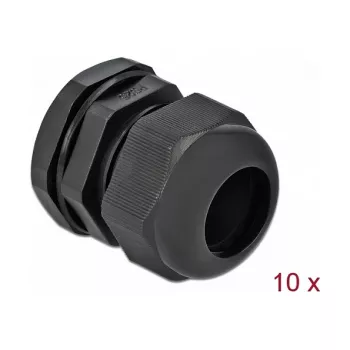 Kabelverschraubung DeLOCK 60224 Schwarz Kunststoff 10 Stk.