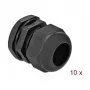 Kabelverschraubung DeLOCK 60224 Schwarz Kunststoff 10 Stk.