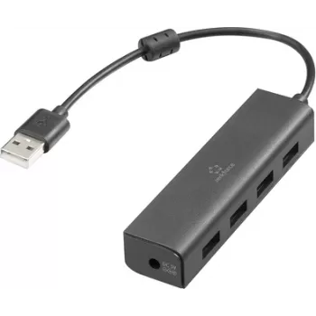 Renkforce RF-6382720 USB-Hub 4 Port USB-A USB 2.0 480 MBit/s Schwarz RF-USBH-110 (RF-6382720)