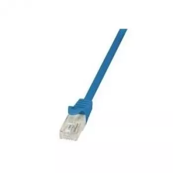 LogiLink CP2076U RJ45-Netzwerkkabel, Patchkabel CAT 6 U/UTP 5,00 m blau mit Ausreißschutz 1 St.