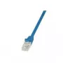 LogiLink CP2076U RJ45-Netzwerkkabel, Patchkabel CAT 6 U/UTP 5,00 m blau mit Ausreißschutz 1 St.