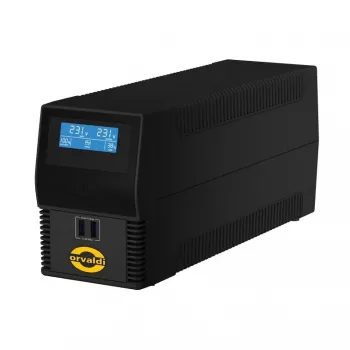 UPS ORVALDI I650 0,6 kVA (360 W) mit LCD-Anzeige und USB, 4x IEC-Ausgänge