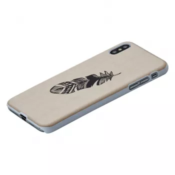 Smartphone-Hülle man and wood für iPhone XS Max – Indian White