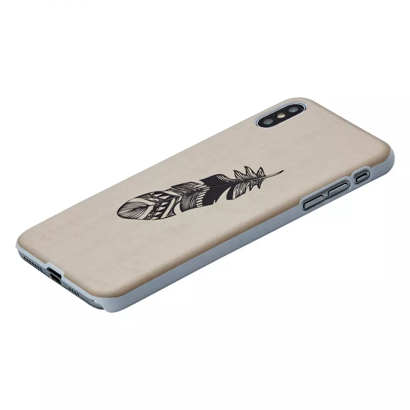 Smartphone-Hülle man and wood für iPhone XS Max – Indian White
