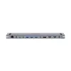 KVM-Switch Unitek D1106AGY01 USB-C Triple 4K Dockingstation mit KVM, 3x USB-A, 5x USB-C, HDMI×2, DP×1, RJ-45, SD-Leser, 3840×2160@60Hz, Aluminium