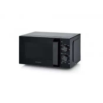 Mikrowelle SEVERIN 7790, schwarz mit Edelstahlverkleidung, Timer-Funktion