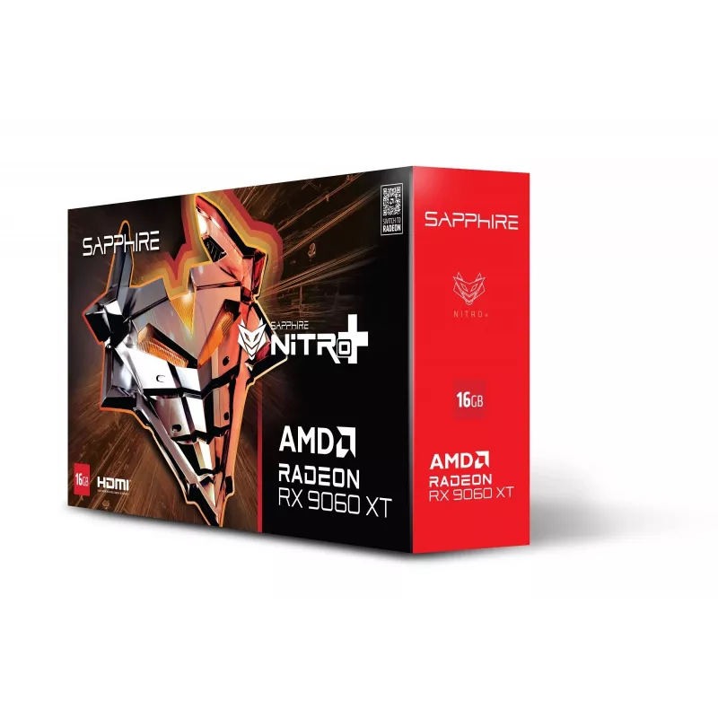 Grafikkarte Sapphire NITRO+ Radeon RX 9060 XT — 8 GB GDDR6, 128-Bit, PCIe x16 5.0