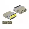 Optischer Koppler DeLOCK 86904 LC Quad Buchse auf LC Quad Buchse Multimode beige
