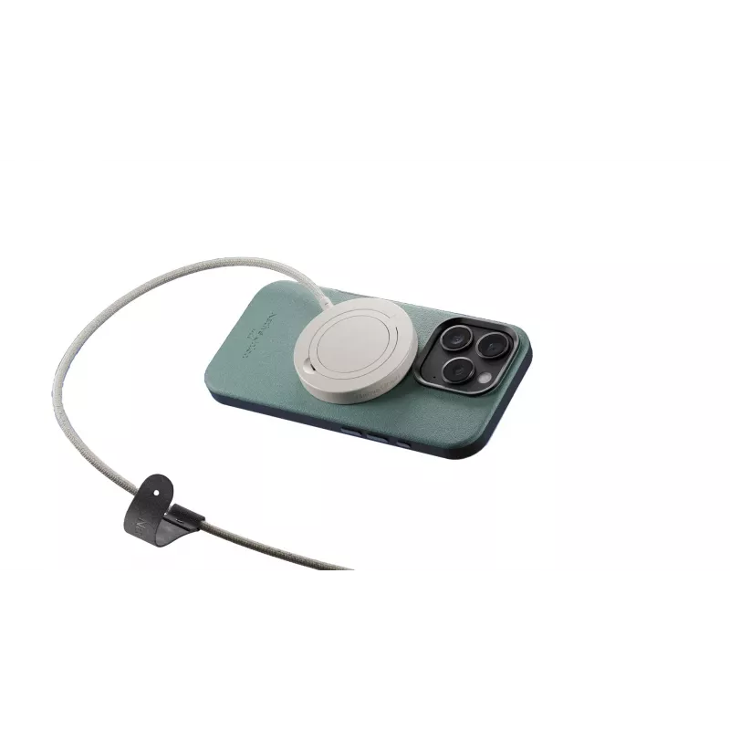 Kabelloses Ladestation native union Snapstand Qi2 Sandstone, Indoor USB-betrieben, 1,5 m Kabel, Hellgrau