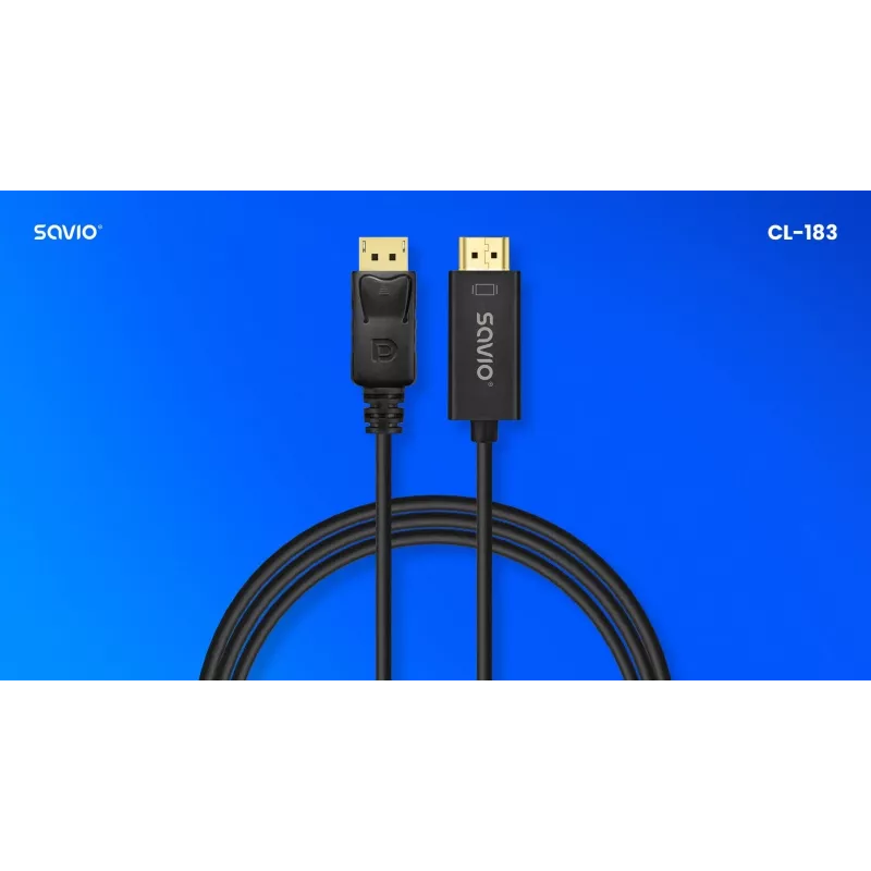 Cable Display Port to HDMI 1,5m, CL-183 Savio SAVKABELCL-183