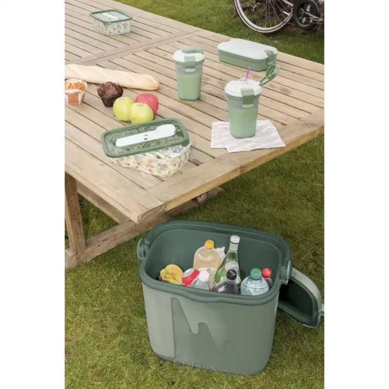 Tragbare Kühlbox Curver 262266 — 32 L isolierte Reisekühlbox, grün, Polypropylen, 410×333×498 mm