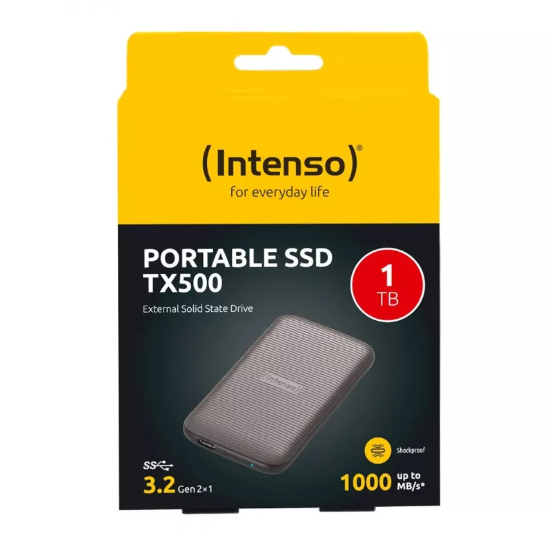 SSD-Festplatte Intenso 1 TB Extern USB Type-C 3.2 Gen 2 Braun