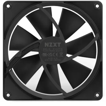 Gehäuselüfter NZXT F140 RGB 14 cm, schwarz, 500–1800 U/min, Fluiddynamisches Lager, 4-Pin, 18 LEDs