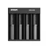 XTAR MC4S 4‑Slot-Desktop-Ladegerät für zylindrische Li‑Ion 18650 und NiMH (A/AA/AAA/AAAA/C/D), 1 A Ausgang, 5 V Eingang, Schwarz