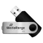 MediaRange MR908NTRL USB-Stick 8 GB USB Typ-A 2.0 Schwarz - Silber (MR908NTRL)