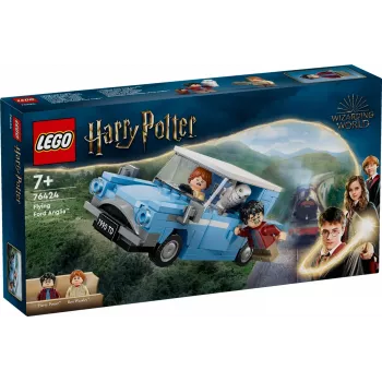 LEGO Harry Potter Fliegender Ford Anglia Auto-Spielzeug für Kinder ab 7 Jahren, Jungen und Mädchen, baubares Modell mit Ron Weasley Minifigur und Hedwig