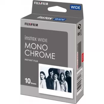 Fujifilm Instax Wide Monochrome WW 1 – Schwarz-Weiß-Sofortbildfilm – instax mini – 10 Aufnahmen (16564101)