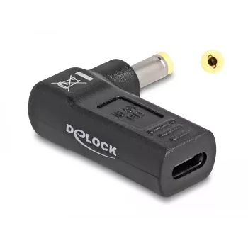 DeLOCK Adapter USB Type-C Buchse auf HP 4,8 x 1,7 mm Stecker 90° abgewinkelt