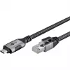 Goobay 70753 USB-C to RJ45 Ethernet CAT 6 Kabel for Stable Wired Internet Connection with Router/Modem/Network Switch/Replaces USB to RJ45 Adapter / 1