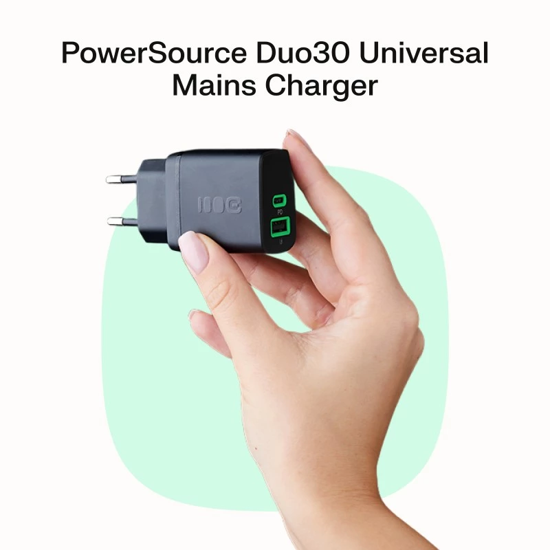 Netzteil Grün Cell PowerSource Solo30 30W Schwarz — USB-C Einzelport-Ladegerät