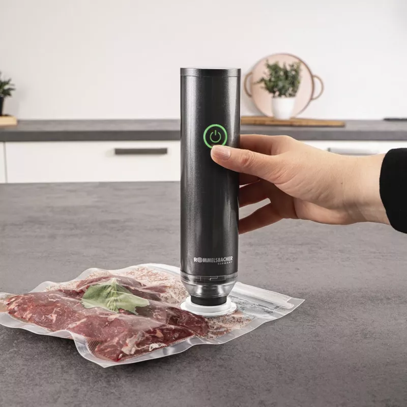 Hand-Vakuumiergerät Rommelsbacher VAC 253/S, batteriebetrieben, anthrazit, mit 3 Glasbehältern