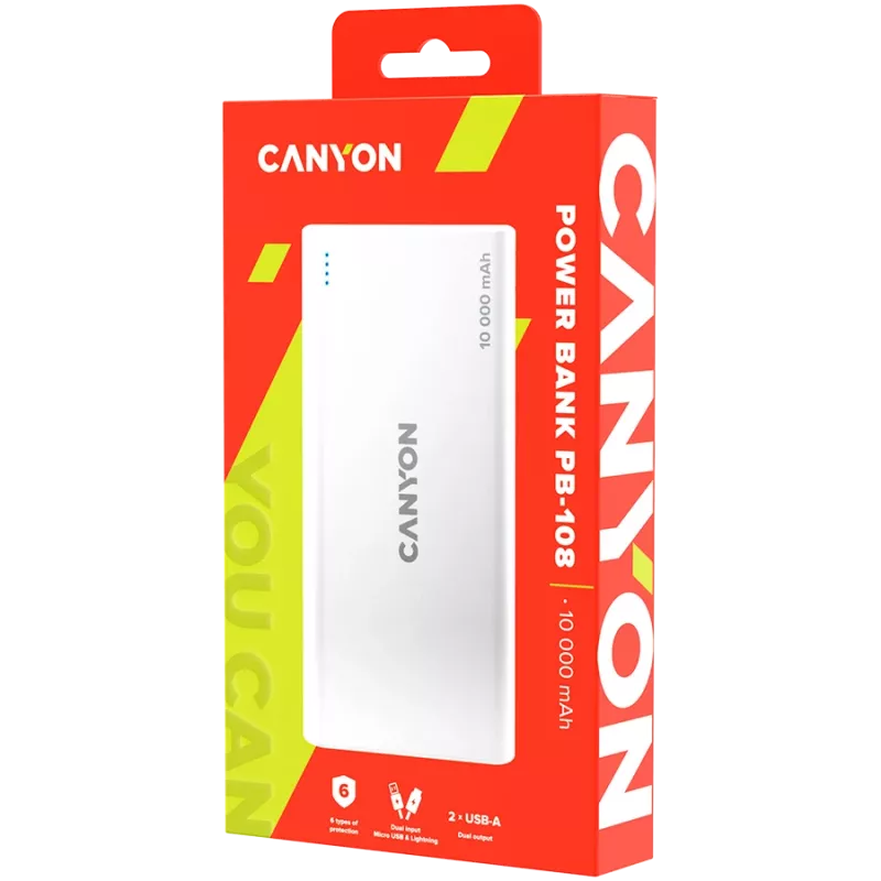 CANYON Powerbank PB-108 10000 mAh Weiß
