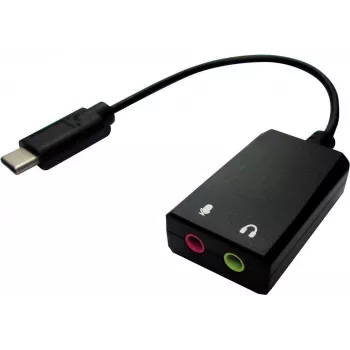 Value 12.99.3213 Kabeladapter USB Typ C 2 x 3,5 Schwarz (12.99.3213)