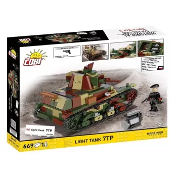 Cobi Bausteine Leichter Panzer 7TP Modell, 669 Teile, COBI-2661