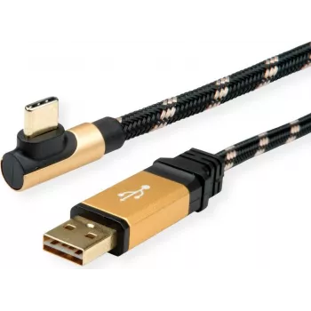 ROLINE 11.02.9062 USB-Kabel 3 m USB 2.0 USB A USB C Schwarz - Gold (11.02.9062)
