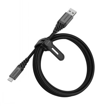 Otter Products OtterBox Premium – USB-Kabel – 24-polig USB-C (M) auf USB (M) – USB 2.0 – 3 A – 2,0 m – Dark Ash Schwarz (78-52665)